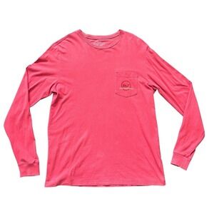 Vineyard Vines‎ Men's Pink Whale Logo Long Sleeve Pocket T-Shirt Size Small